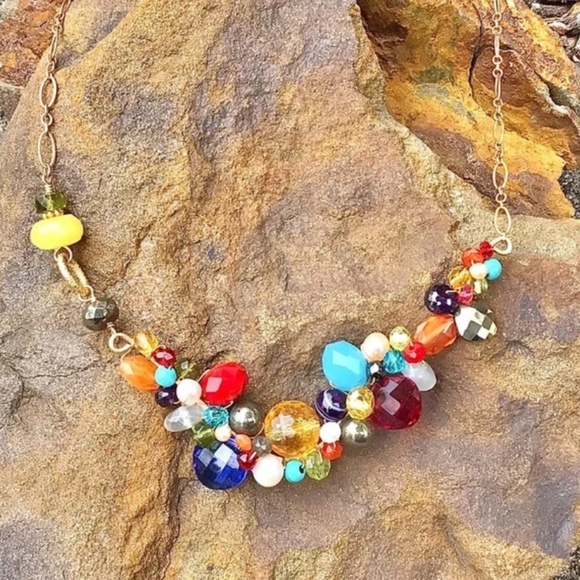 Anna Balkan Multi Gemstone Briolette Necklace - Picture 1 of 4